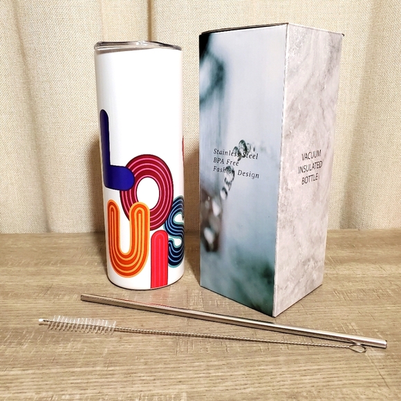 Private Listing Custom Tumbler 20oz Skinny Hot/Cold Sublimated NIB - Picture 3 of 5